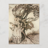 Die alte Frau im Wald von Arthur Rackham Postkarte (Vorderseite)