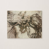Die alte Frau im Wald von Arthur Rackham Puzzle (Horizontal)