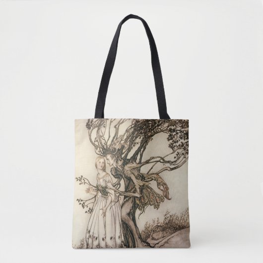 Die alte Frau im Wald von Arthur Rackham Tasche (Vorderseite)