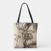 Die alte Frau im Wald von Arthur Rackham Tasche (Rückseite)