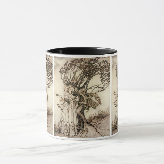 Die alte Frau im Wald von Arthur Rackham Tasse (Zentrum)