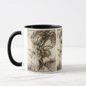 Die alte Frau im Wald von Arthur Rackham Tasse (Links)