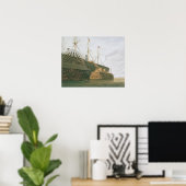 Die alte Frigate HMS Agamemnon mit ihrem Gewicht v Poster (Heimbüro)