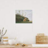 Die alte Frigate HMS Agamemnon mit ihrem Gewicht v Poster (Küche)