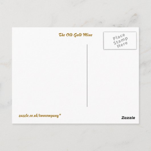 DIE ALTE GOLD MINE POSTKARTE (Rückseite)