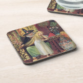 Die alte Hexe, die Gerda Haar mit einem goldenen c Getränkeuntersetzer (Linke Seite)