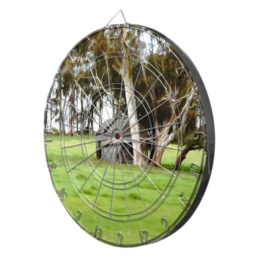 Die alte Holzhütte Dartscheibe (Vorderseite rechts)