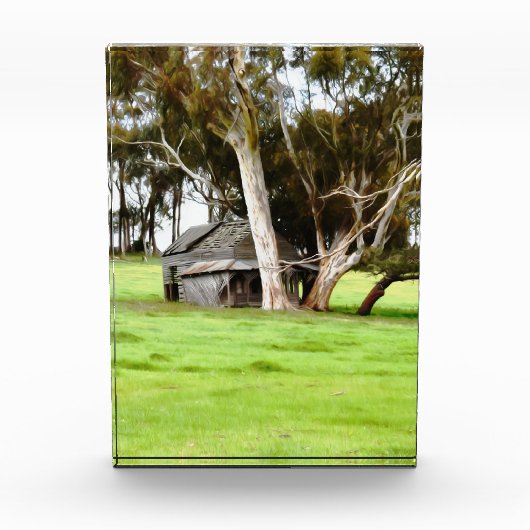 Die alte Holzhütte Fotoblock (Vorderseite)