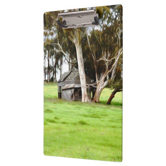 Die alte Holzhütte Klemmbrett (Links)