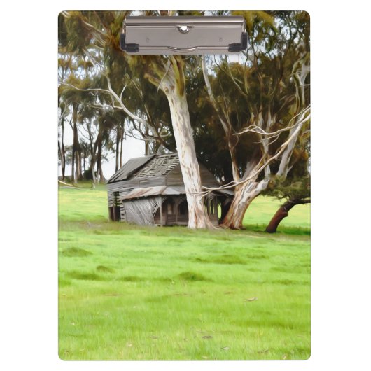 Die alte Holzhütte Klemmbrett (Vorderseite)