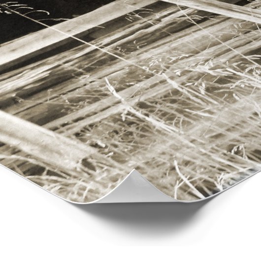 Die alte Holzhütte Poster (Ecke)