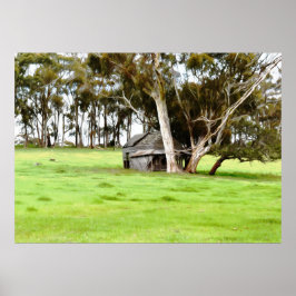 Die alte Holzhütte Poster