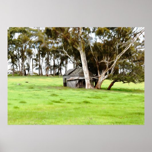 Die alte Holzhütte Poster (Vorne)