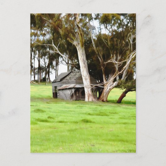 Die alte Holzhütte Postkarte (Vorderseite)
