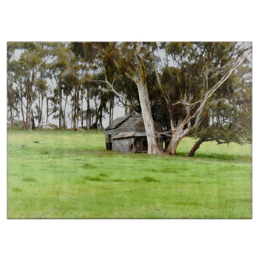 Die alte Holzhütte Schneidebrett (Vorderseite)