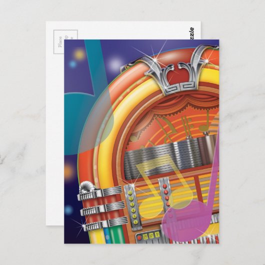 Die alte Jukebox Postkarte (Vorne/Hinten)