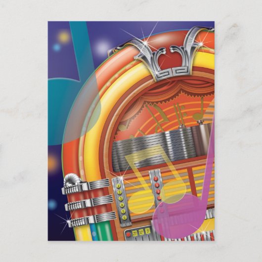Die alte Jukebox Postkarte (Vorderseite)