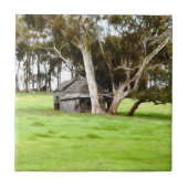 Die alte Keramik aus Holz Fliese (Vorderseite)