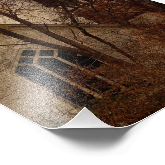 Die alte Kirche Fotodruck (Ecke)