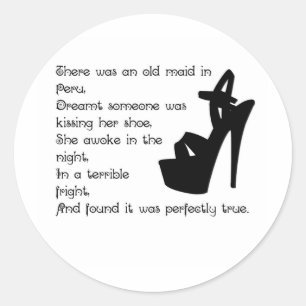Die alte Magd in Peru Runder Aufkleber