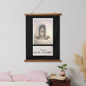 Die alte Mauer hängt Wandteppich Mit Holzrahmen (Schlafzimmer)
