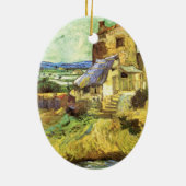 Die alte Mühle von Vincent van Gogh Keramik Ornament (Hinten)