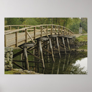 Die alte Nordbrücke, die Minute Man National Poster