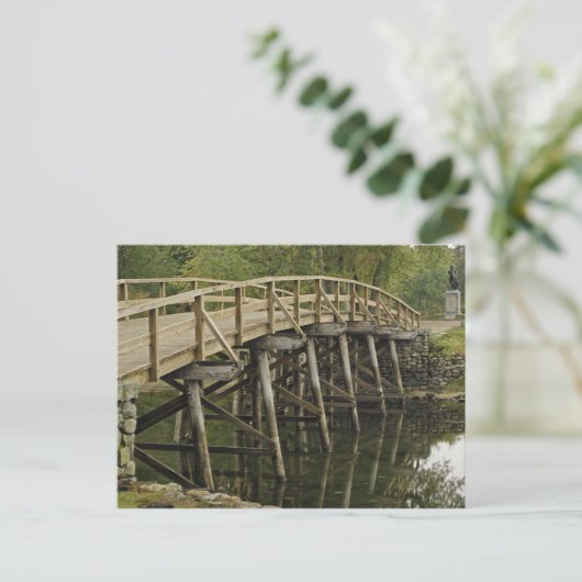 Die alte Nordbrücke, die Minute Man National Postkarte (Stehend Vorderseite)