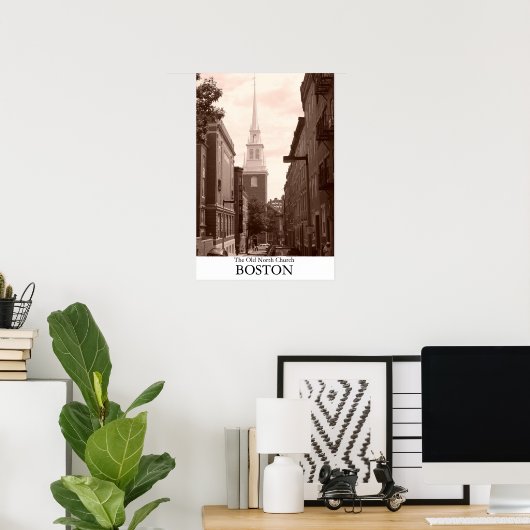 Die alte Nordkirche in Boston, Massachusetts Poster (Heimbüro)