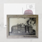 Die alte Postkarte der Schule (Vorne/Hinten)