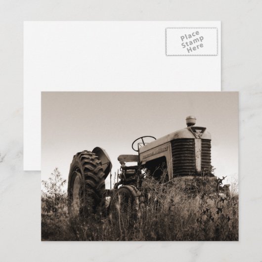 Die alte Postkarte des Zuges (Vorne/Hinten)