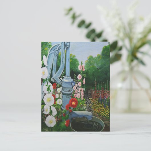 Die alte Pumpe Postkarte (Stehend Vorderseite)