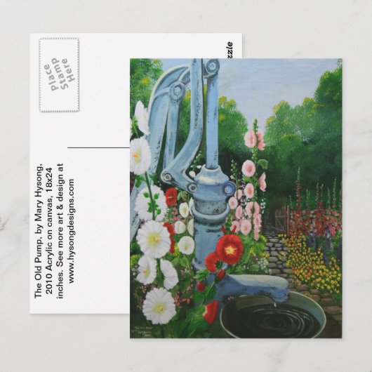 Die alte Pumpe Postkarte (Vorne/Hinten)