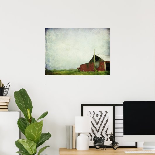 Die alte rote Scheune Poster (Heimbüro)