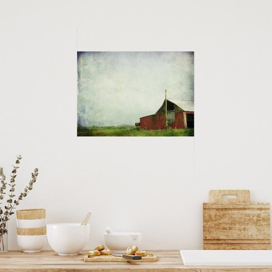 Die alte rote Scheune Poster (Küche)