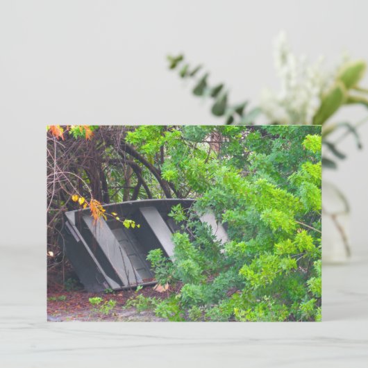 Die alte Row-Boot-Flat-Grußkarte Karte (Stehend Vorderseite)