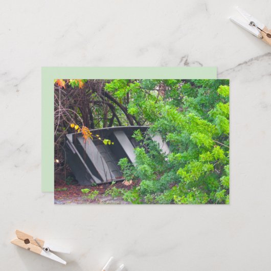 Die alte Row-Boot-Flat-Grußkarte Karte (Vorderseite/Rückseite Beispiel)