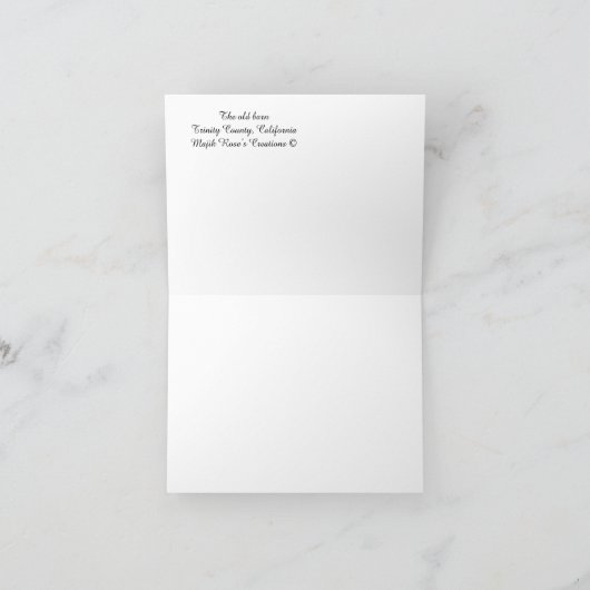 Die alte Scheune... Karte (Innenseite)