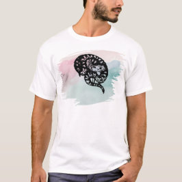 Die alte Skin Bull-Schlange auf mehrfarbig durchbl T-Shirt