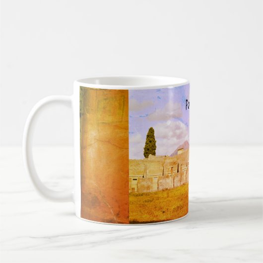 Die alte Stadt von Pompeji Kaffeetasse (Links)