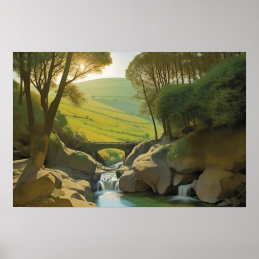 Die alte Steinbrücke Poster (Vorne)