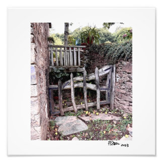 Die alte Tür in der alten Welt Fotodruck