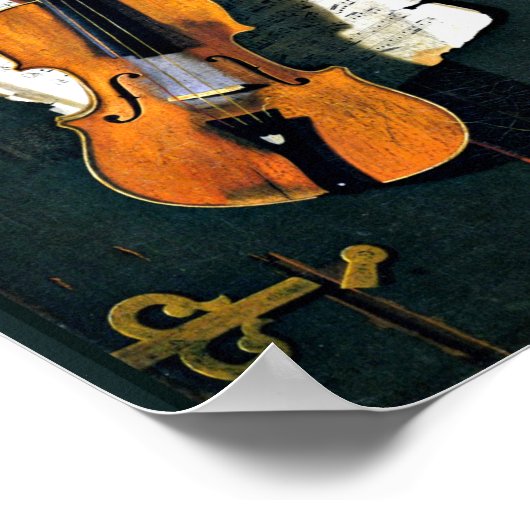 Die alte Violine - John Peto Poster (Ecke)
