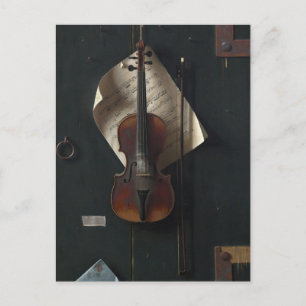 Die alte Violine von William Michael Harnett Postkarte