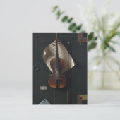 Die alte Violine von William Michael Harnett Postkarte (Stehend Vorderseite)