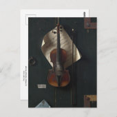 Die alte Violine von William Michael Harnett Postkarte (Vorne/Hinten)