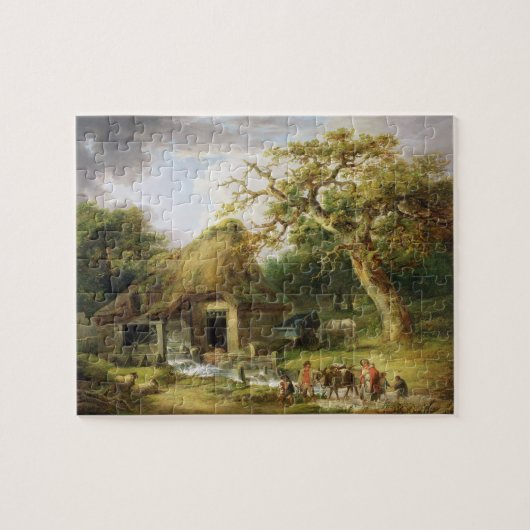 Die alte Wasser-Mühle, 1790 (Öl auf Leinwand) Puzzle (Horizontal)