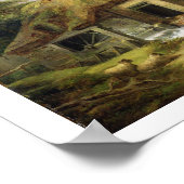 Die alte Wassermühle von 1790 (Öl auf Leinwand) Poster (Ecke)