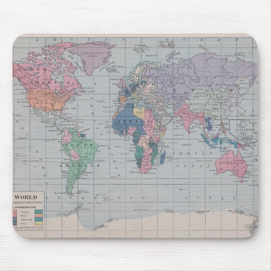 Die alte WeltVintage Karten-Sammlung Mousepad (Vorne)