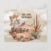 Die alte westliche Szene, die wir bewegen Postkarte (Vorderseite)
